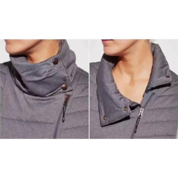 Calia Gray High Collar Quilted Vest - Small - Picture 2 of 7